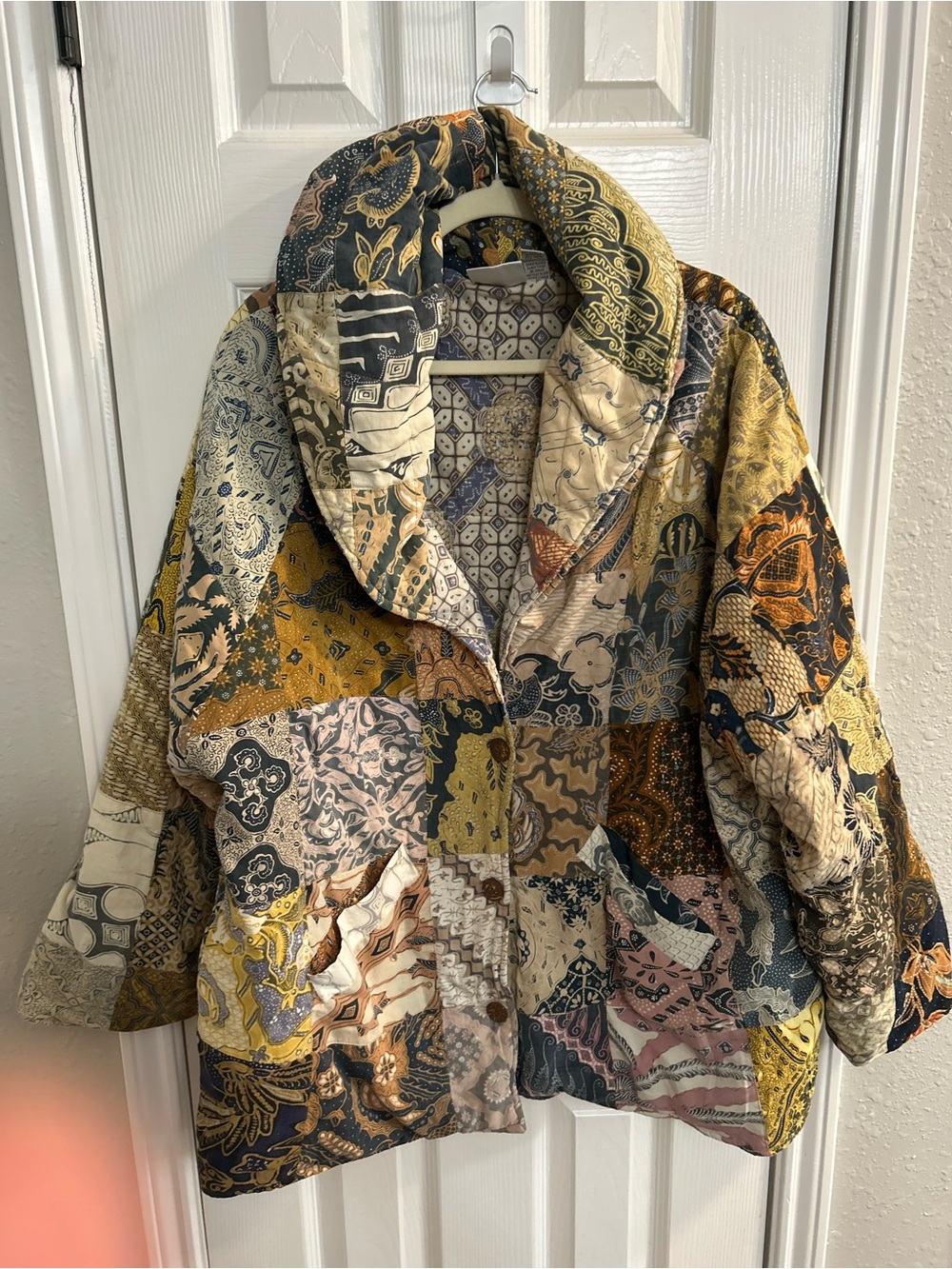 vintage Chico's "Design" patchwork quilted jacket size small